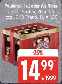 Marktkauf Paulaner Hell oder Weißbier Angebot