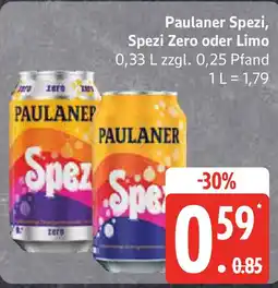 Marktkauf Paulaner Spezi, Spezi Zero oder Limo Angebot