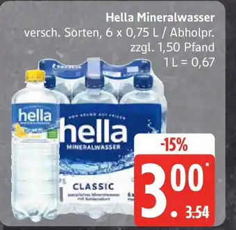 Marktkauf Hella Mineralwasser Angebot