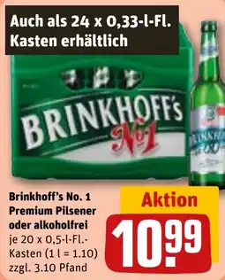 REWE Brinkhoff's No. 1 Premium Pilsener oder alkoholfrei Angebot