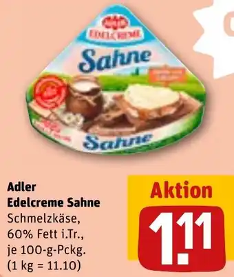 REWE Adler Edelcreme Sahne Angebot
