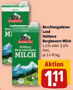 REWE Berchtesgadener Land Haltbare Bergbauern Milch Angebot