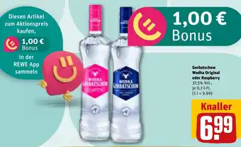 REWE Gorbatschow Wodka Original oder Raspberry Angebot