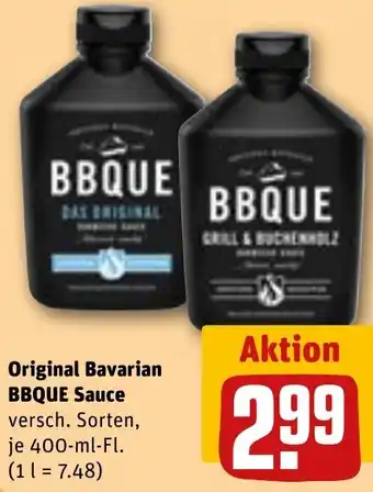 REWE Original Bavarian BBQUE Sauce Angebot