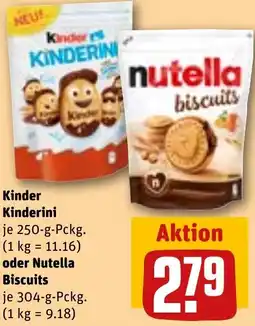 REWE Kinder Kinderini oder Nutella Biscuits Angebot