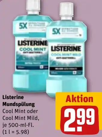 REWE Listerine Mundspülung Angebot
