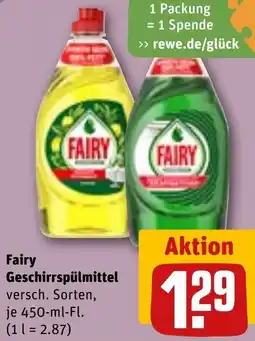 REWE Fairy Geschirrspülmittel Angebot
