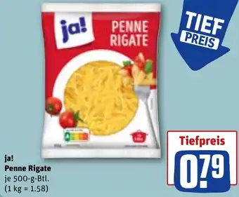 REWE ja! Penne Rigate Angebot