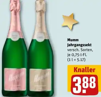 REWE Mumm Jahrgangssekt Angebot