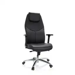 Netto Marken-Discount hjh OFFICE Profi Chefsessel FERRARA Leder mit Armlehnen (höhenverstellbar) Angebot