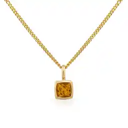 Netto Marken-Discount Orolino Halskette Gold 585 mit echtem Citrin 5x5mm Angebot
