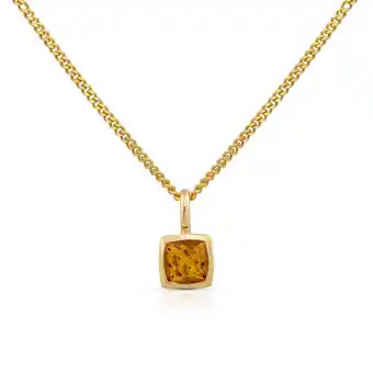 Netto Marken-Discount Orolino Halskette Gold 585 mit echtem Citrin 5x5mm Angebot
