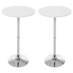 Netto Marken-Discount CLP 2er Set Metall-Stehtische Mit Runder Holztischplatte Ø 60 CM Höhe: 110 CM Angebot