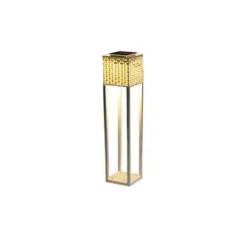 Netto Marken-Discount LED Solarleuchte, Rattan, Bodenplatte, Erdspitz, weiß Angebot