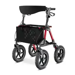 Netto Marken-Discount aktivshop Rollator faltbar und leicht mit Sitz, Outdoor Rollator mit Luftbereifung Angebot