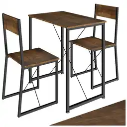 Netto Marken-Discount tectake Sitzgruppe, 3-teilig, Industrial Style, mit höhenverstellbaren Kunststofffüßen Angebot