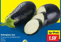 Lidl Auberginen, lose Angebot