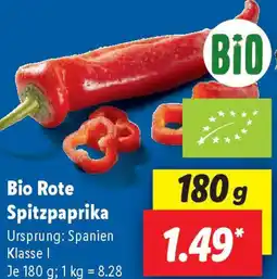 Lidl Bio Rote Spitzpaprika Angebot