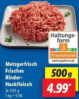 Lidl Metzgerfrisch Frisches Rinder Hackfleisch Angebot