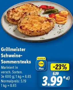 Lidl Grillmeister Schweine Sommersteaks Angebot