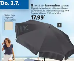 Lidl SANSIBAR Sonnenschirm Angebot
