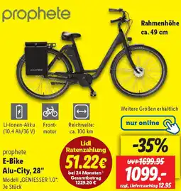 Lidl prophete E-Bike Alu-City, 28" Angebot