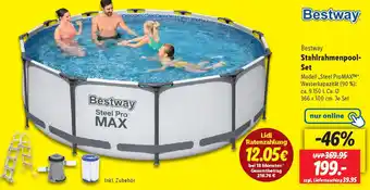Lidl Bestway Stahlrahmenpool Set Angebot