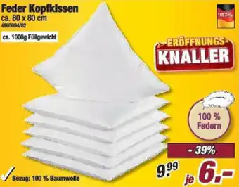 Poco Feder Kopfkissen Angebot