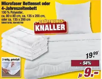 Poco Microfaser Bettenset oder 4-Jahreszeitenbett Angebot