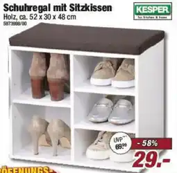 Poco KESPER Schuhregal mit Sitzkissen Angebot