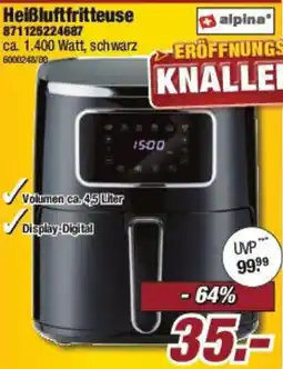 Poco Alpina Heißluftfritteuse Angebot