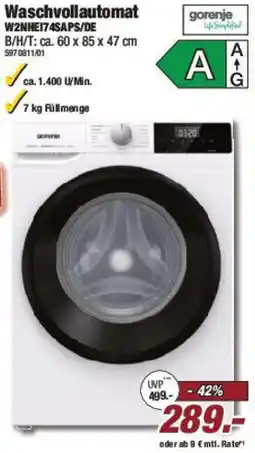 Poco Gorenje Waschvollautomat W2NHE174SAPS/DE Angebot