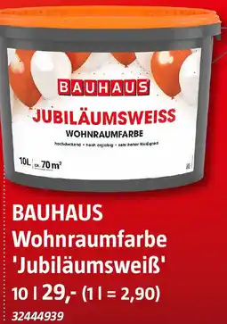 Bauhaus BAUHAUS Wohnraumfarbe 'Jubiläumsweiẞ' Angebot