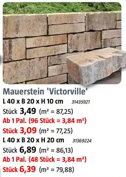 Bauhaus Mauerstein 'Victorville' Angebot