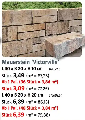 Bauhaus Mauerstein 'Victorville' Angebot