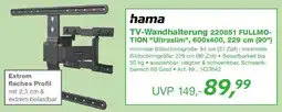 EP hama TV-Wandhalterung 220851 FULLMOTION "Ultraslim" Angebot