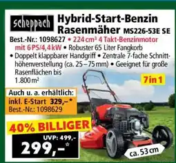 Norma Hybrid-Start-Benzin Rasenmäher MS226-53E SE Angebot
