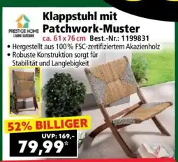 Norma Klappstuhl mit Patchwork-Muster Angebot
