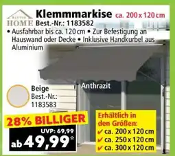 Norma Klemmmarkise Angebot