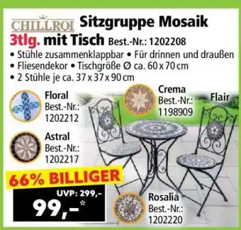 Norma Sitzgruppe Mosaik 3tlg. mit Tisch Angebot