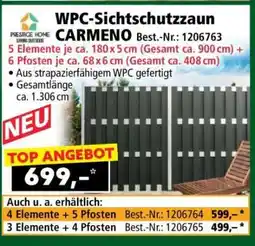 Norma WPC-Sichtschutzzaun CARMENO Angebot