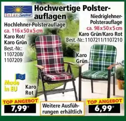 Norma Niedriglehner-Polsterauflage ca. 98 x 50 x 5 cm Angebot