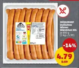 PENNY MÜHLENHOF Delikatess Wiener Würstchen XXL Angebot