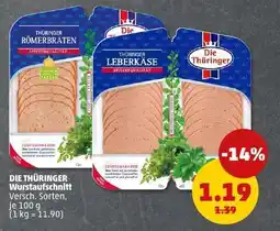 PENNY DIE THÜRINGER Wurstaufschnitt Angebot