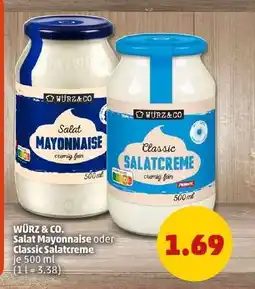 PENNY WÜRZ & CO. Salat Mayonnaise oder Classic Salatcreme Angebot