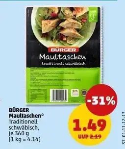 PENNY BÜRGER Maultaschen Angebot