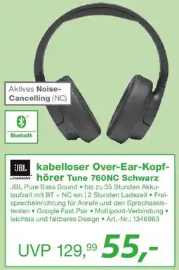 EP JBL kabelloser Over-Ear-Kopfhörer Tune 760NC Schwarz Angebot