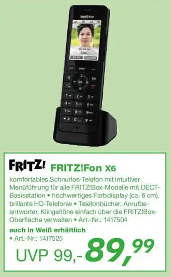 EP FRITZ!Fon X6 Angebot