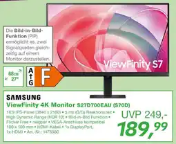 EP SAMSUNG ViewFinity 4K Monitor S27D700EAU (S70D) Angebot