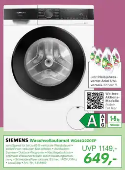 EP SIEMENS Waschvollautomat WG44G2Z0EP Angebot